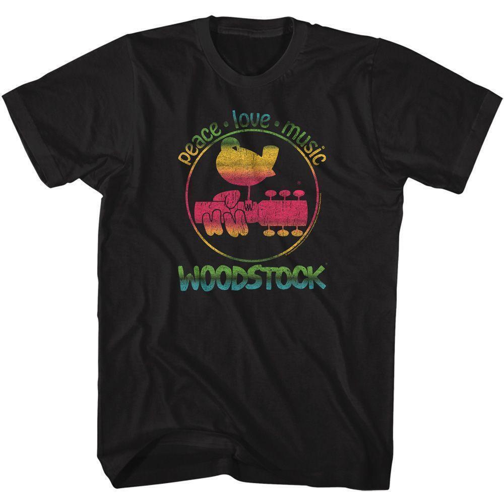 Woodstock Gradient Black Adult T Shirt